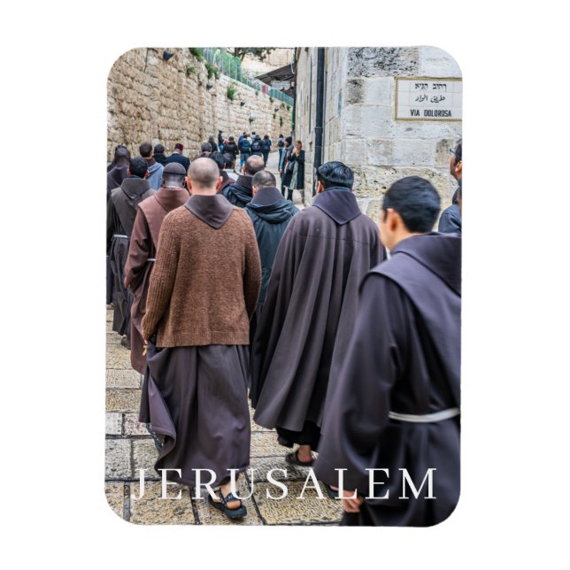 Jerusalem Via Dolorosa fridge magnet (Vertical)