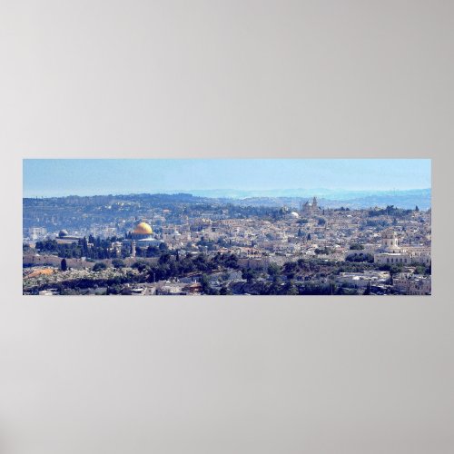 Jerusalem viewed from Mt Scopus canvas Poster