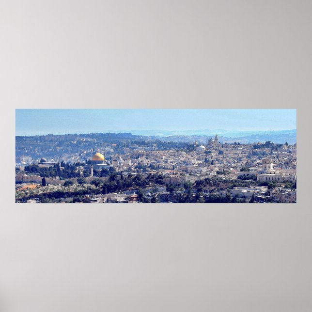 Jerusalem (viewed from Mt. Scopus) canvas Poster (Front)