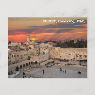 JERUSALEM, Western Wall, ISRAEL Postcard