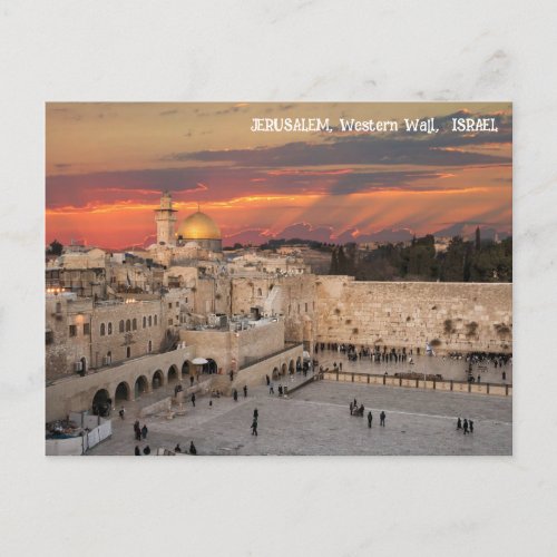 JERUSALEM Western Wall  ISRAEL Postcard