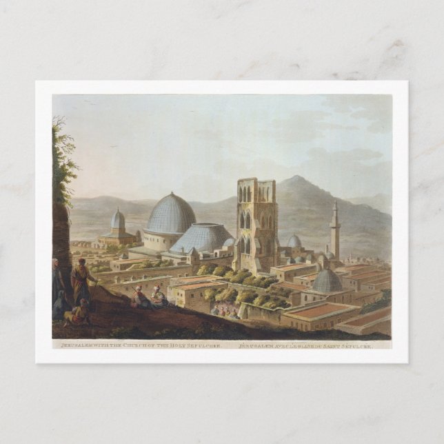 Jerusalem with the Church of the Holy Sepulchre, p Postcard (Front)