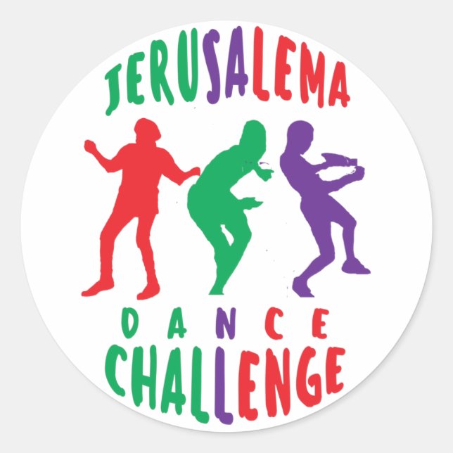 JERUSALEMA DANCE CHALLENGE CLASSIC ROUND STICKER (Front)