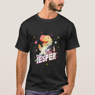 JESPER - Cute Boy Name with cute Dinosaur T-Shirt