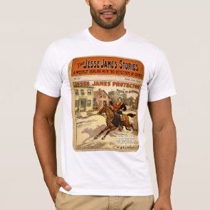 Jesse James Outlaw Bank Robber Comic Book T-Shirt