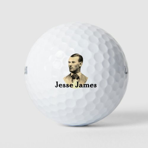Jesse James Sepia USA Outlaw Folk Hero Golf Balls