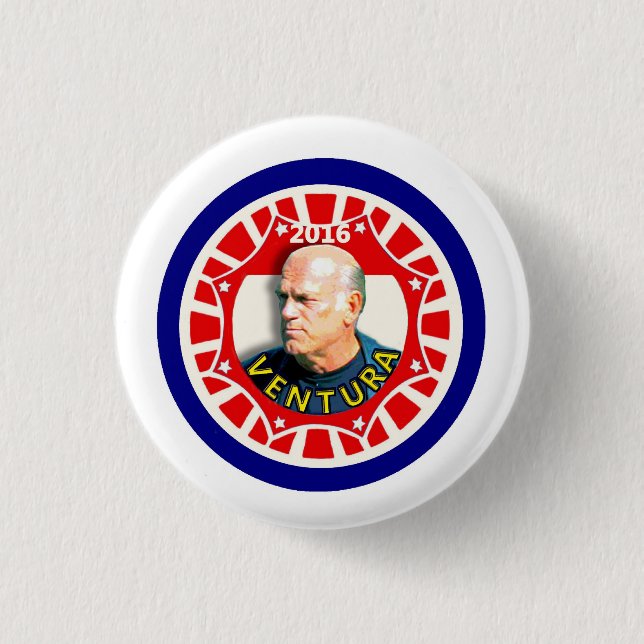 Jesse "The Body" Ventura for president 2016 Pinback Button (Front)