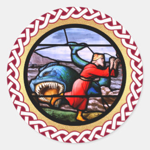 Jesse Tree Jonah and Whale Day 17 Classic Round Sticker