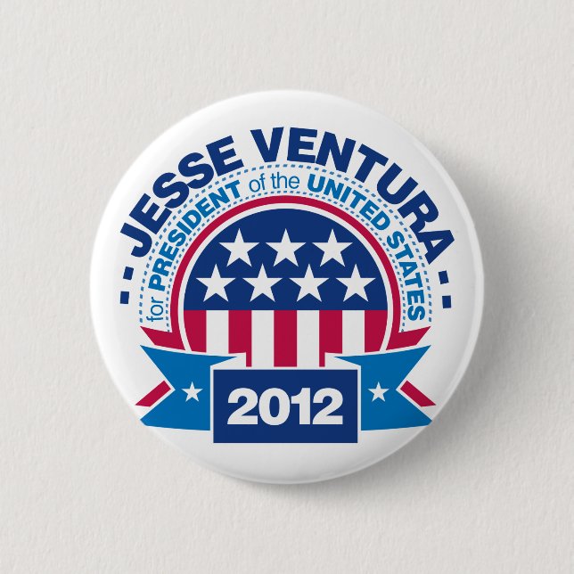 Jesse Ventura for President 2012 Button (Front)