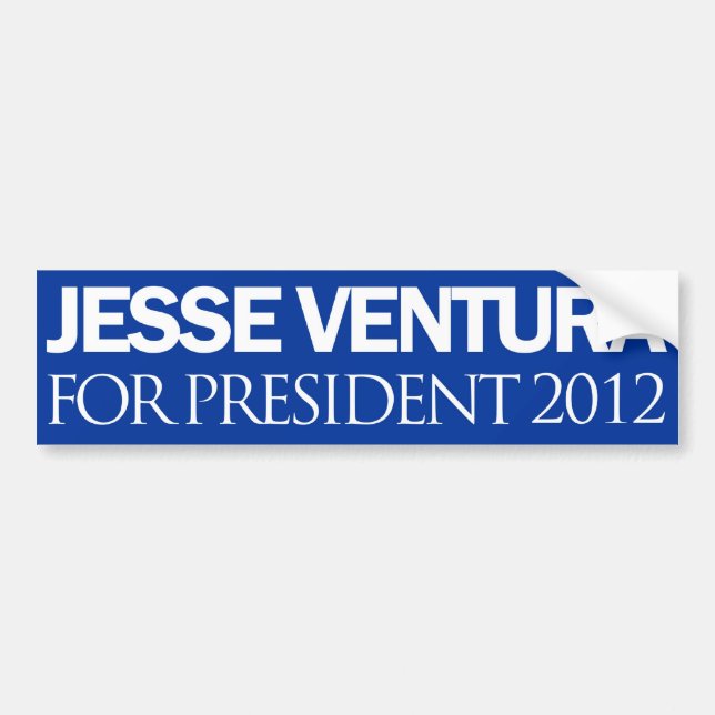 Jesse Ventura Plain Blue 2012 Bumper Sticker (Front)
