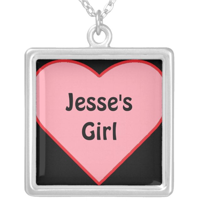 Jesse's Girl Silver Plated Necklace (Front)