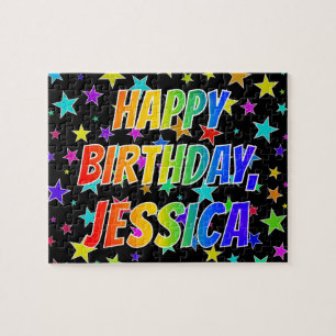 "JESSICA" First Name, Fun "HAPPY BIRTHDAY" Jigsaw Puzzle