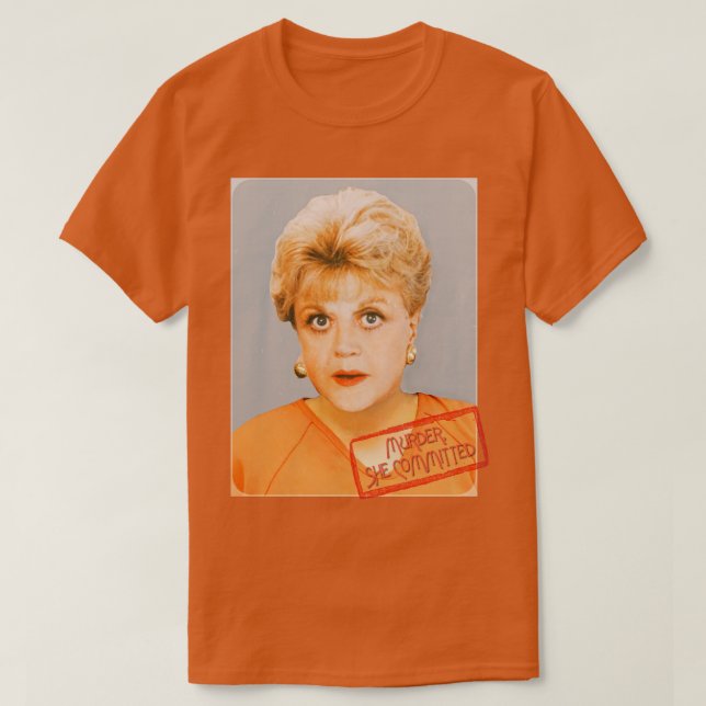 Jessica Fletcher Mugshot Murder She Wrote Fan Art T-Shirt (Design Front)