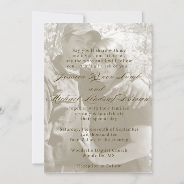 Jessica & Mike Invitation (Front)