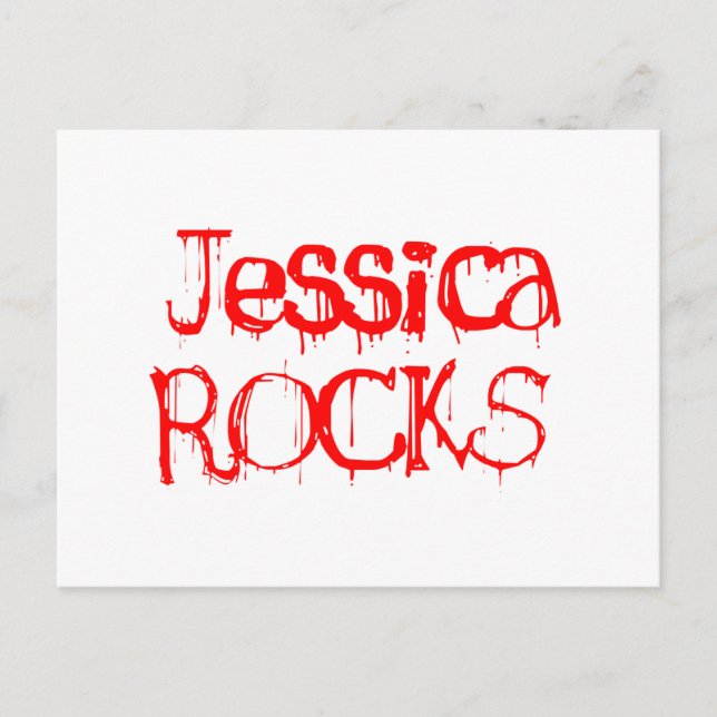 Jessica Rocks Postcard (Front)