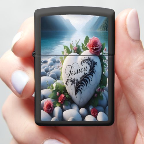 Jessicas Heart by the Lake Zippo Lighter