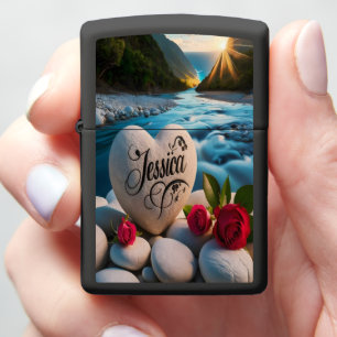 Jessica's Heart stone River Zippo Lighter