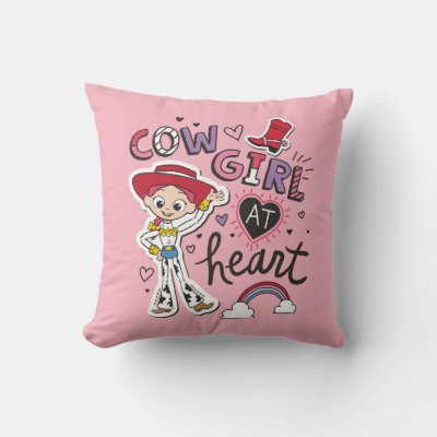 Jessie &quot;Cowgirl At Heart&quot; Throw Pillow