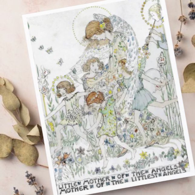 Jessie M. King Little Mother of the Angels Postcard (Creator Uploaded)
