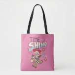 Jessie "Time To Shine" Tote Bag<br><div class="desc">Check out this cute doodle graphic of Jessie riding Bullseye across the desert,  featuring the phrase "Time To Shine" written overhead!</div>