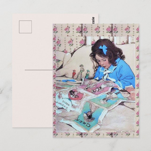 Jessie Wilcox Smith Paper Dolls Postcard (Front/Back)