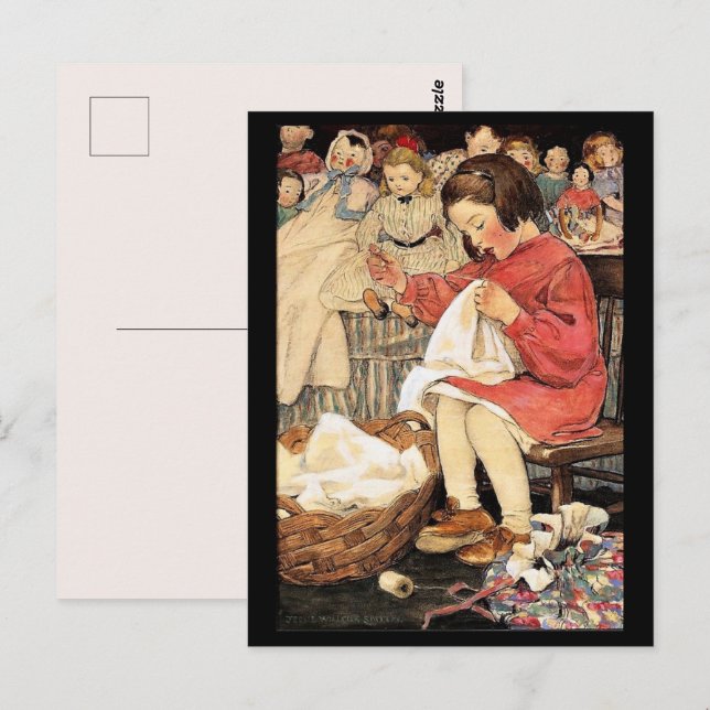 Jessie Wilcox Smith "The Little Busy Bee" Postcard (Front/Back)