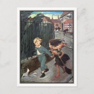 Jessie Willcox Smith - Diamond and the Little Girl Postcard