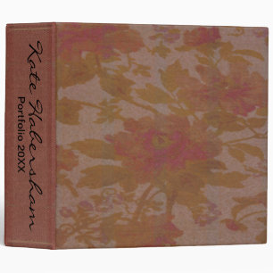 Jessops Field Floral Old Vintage Monogram 3 Ring Binder