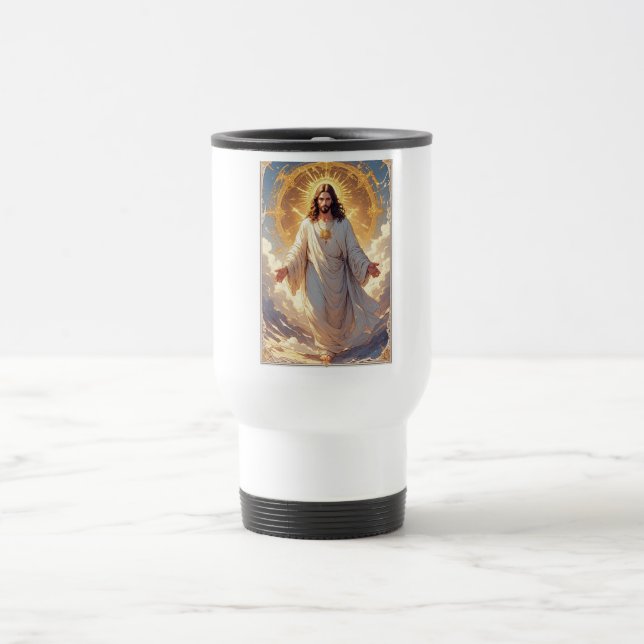 Jessus Ascends Christian Travel Mug (Center)