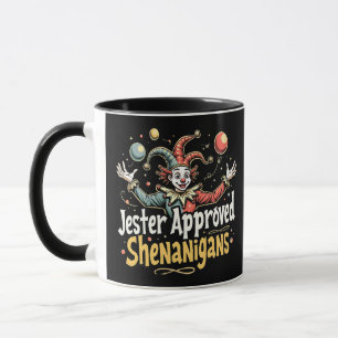 Jester Approved Shenanigans Circus Clown Mug