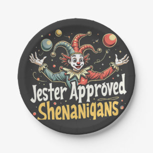 Jester Approved Shenanigans Circus Clown Paper Plates