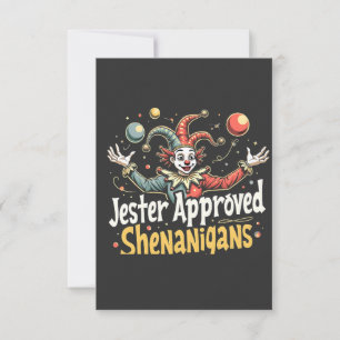 Jester Approved Shenanigans Circus Clown  Thank You Card