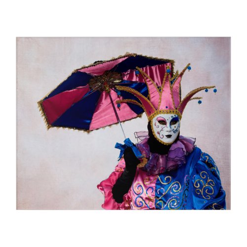 Jester Carnival Costume Venice Acrylic Print
