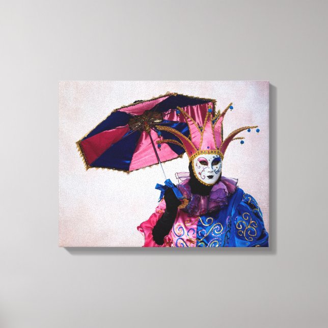 Jester Carnival Costume, Venice Canvas Print (Front)