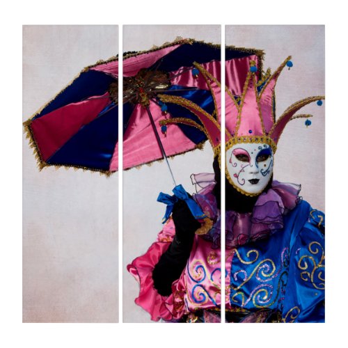 Jester Carnival Costume Venice Triptych