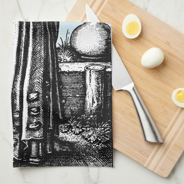 Jester Death and the Maiden Kitchen Towel (Quarter Fold)