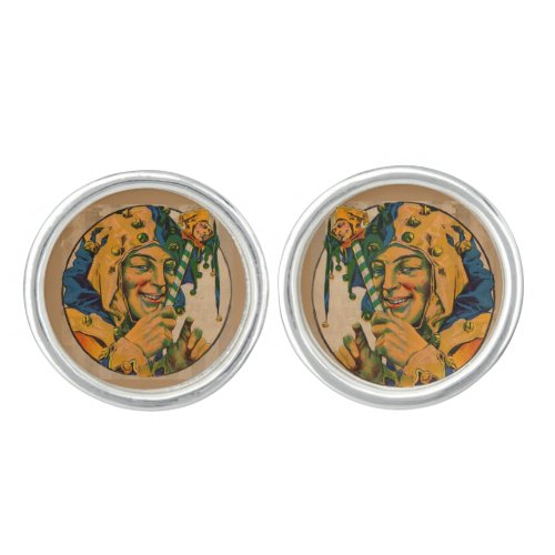 jester from the 1920s cufflinks