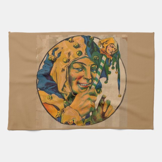 jester from the 1920s kitchen towel (Horizontal)