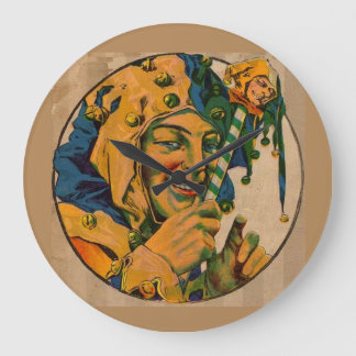 jester from the 1920s large clock