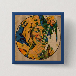 jester from the 1920s pinback button