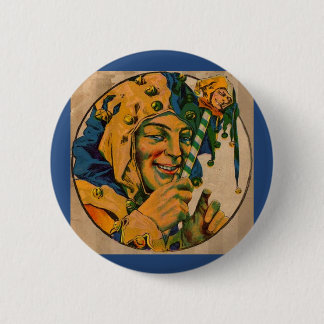jester from the 1920s pinback button