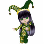 Jester Girl Magnet<br><div class="desc">Image used on this item is licensed. © www.butterflywebgraphics.com</div>