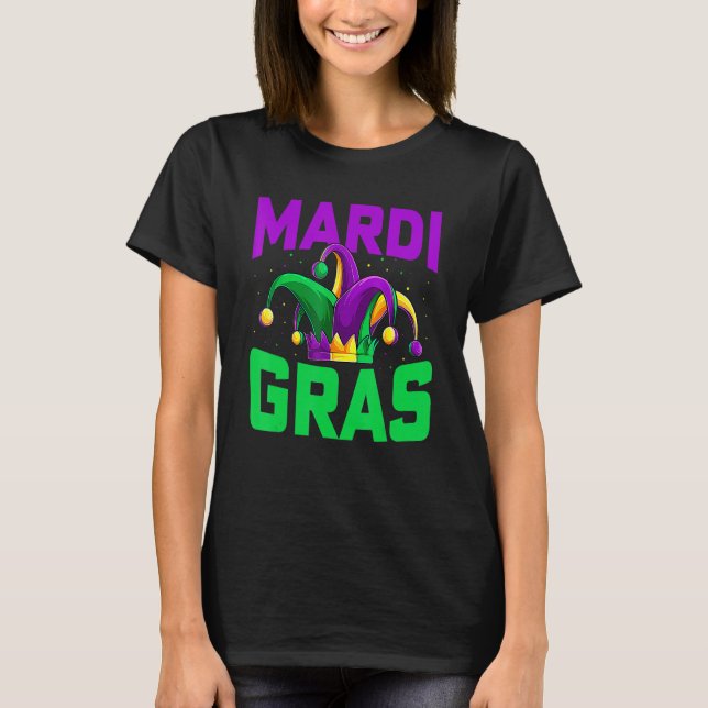 Jester Hat Carnival Mardi Gras Party Men Women 1 T-Shirt (Front)