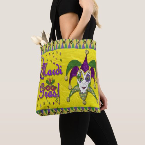 Jester Mask Mardi Gras Harlequin Party Art Print Tote Bag