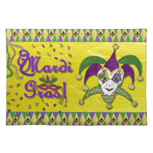 Jester Mask Mardi Gras Harlequin Placemat