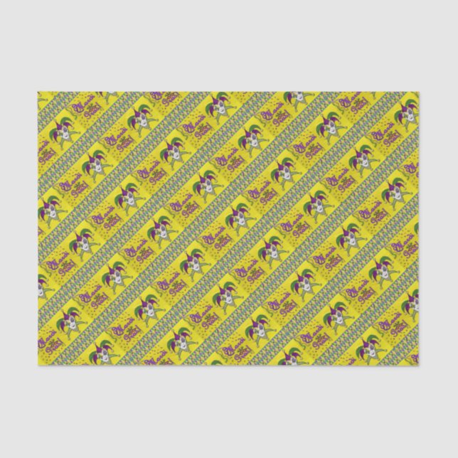 Jester Mask Mardi Gras Harlequin Tissue Paper (Front)