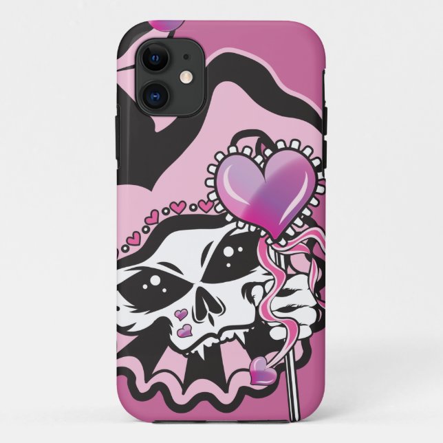 Jester of Hearts Skull Case-Mate iPhone Case (Back)