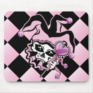 Jester of Hearts Skull Mouse Pad