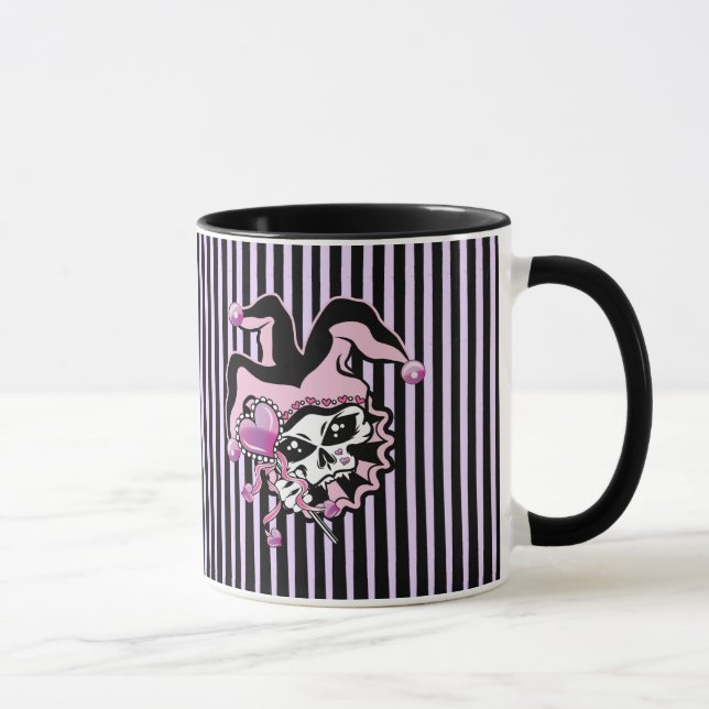 Jester of Hearts Skull Mug (Right)