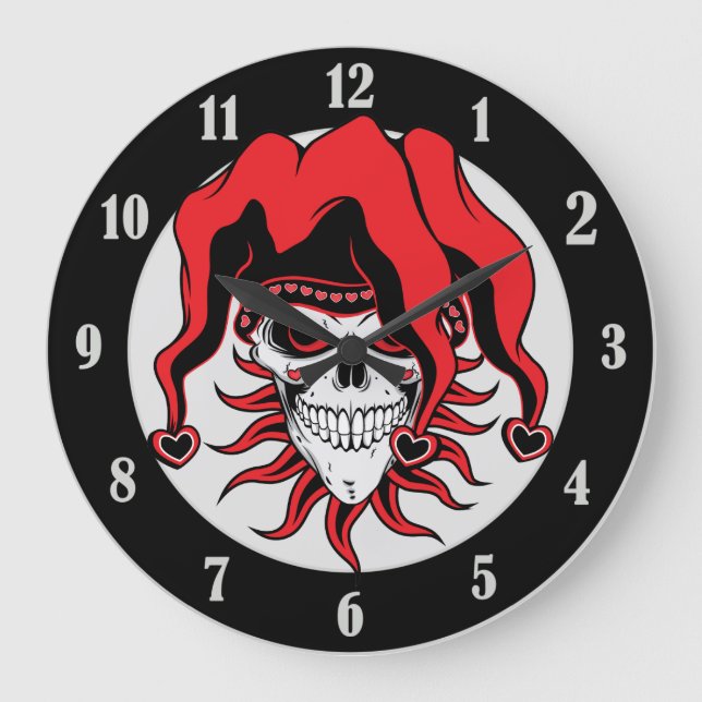 Jester of Love Large Clock (Front)